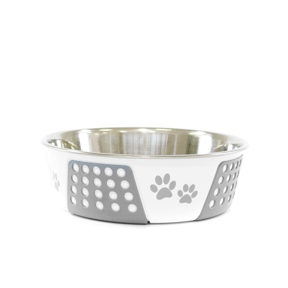 Comedouro Inox Cinza ou Rosa