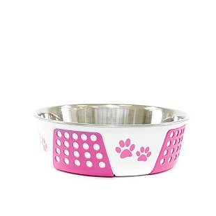 Comedouro Inox Cinza ou Rosa